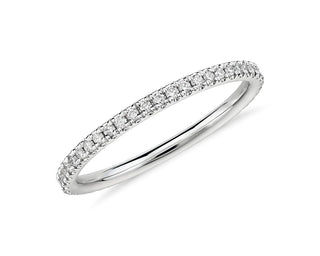 Riviera Petite 1/4 carat weight platinum micropavé diamond eternity ring