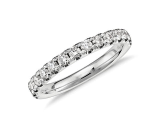 Platinum Scalloped Pavé Diamond Ring (1/2 carat total weight)