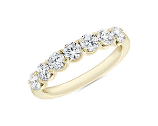 Selene's 14k yellow gold 7-stone diamond anniversary ring (1 carat total weight)