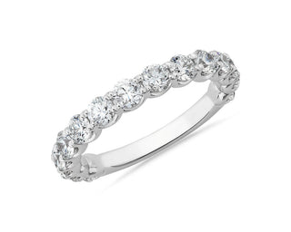 Selene's 14k white gold three-quarter diamond anniversary ring (1 1/2 carat total weight)