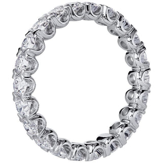 14k White Gold V-Prong Pavé Diamond Eternity Ring (2 Ct. Tw.)