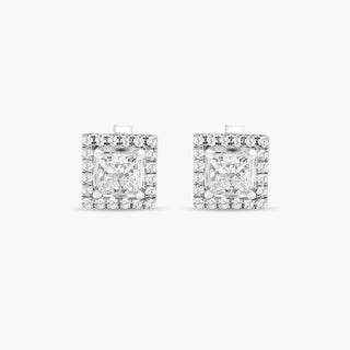 1.597 CTW LGD Diamond Halo Stud Earrings: Luxury Brilliance | Neptunes Jewelry