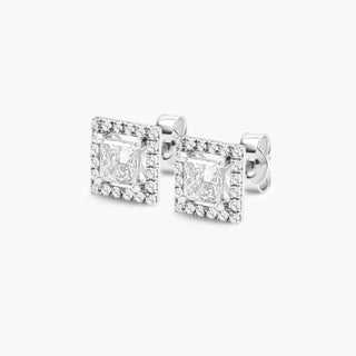 1.597 CTW LGD Diamond Halo Stud Earrings: Luxury Brilliance | Neptunes Jewelry