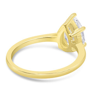 3.5 Ct. Flawless Simulated Diamond Solitaire Engagement Ring in 14K Plated Yellow Gold