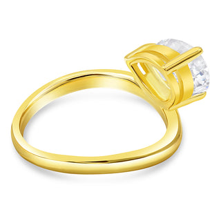 3.5 Ct. Lab Grown Diamond Solitaire Engagement Ring in 14K Yellow Gold