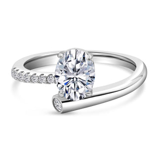 3.5 Ct. Lab Grown Diamond Pave Engagement Ring in 14K White Gold