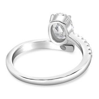 3.5 Ct. Lab Grown Diamond Pave Engagement Ring in 14K White Gold