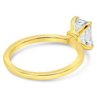 3.5 Ct. Flawless Simulated Diamond Solitaire Engagement Ring in 14K Plated Yellow Gold