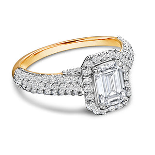 1.719 CTW LGD Diamond Halo Engagement Ring | Luxurious Sparkle at Neptunes Jewelry