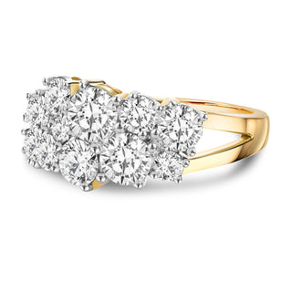 1.796 CTW Diamond Multi-Cluster Ring | Neptunes Jewelry.