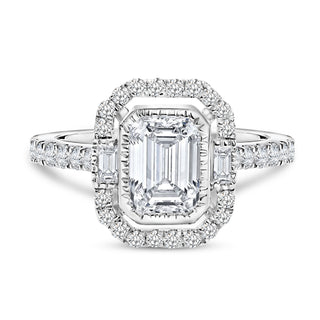 1.614 CTW LGD Diamond Pave Halo Engagement Ring | Neptunes Jewelry