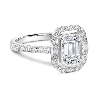 1.614 CTW LGD Diamond Pave Halo Engagement Ring | Neptunes Jewelry