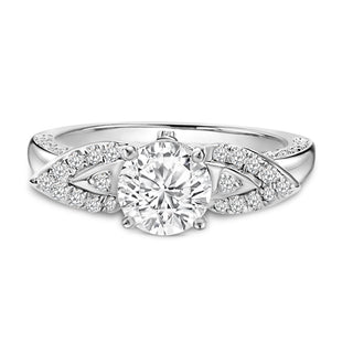 1.483 CTW LGD Diamond Leaf Accent Engagement Ring | Neptunes Jewelry