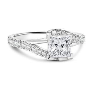 1.288 CTW LGD Diamond Tension Pave Engagement Ring | Neptunes Jewelry