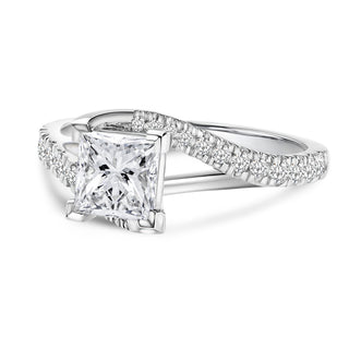 1.288 CTW LGD Diamond Tension Pave Engagement Ring | Neptunes Jewelry