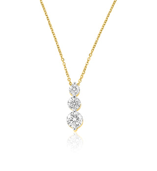 0.707 LGD Diamond Three-Stone Diamond Pendant