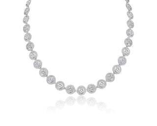 21.909 Moissanite Diamond Tennis Necklace