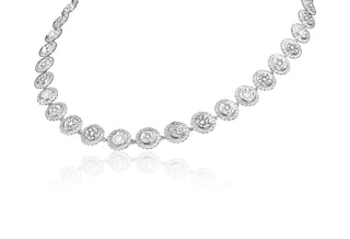 21.909 Moissanite Diamond Tennis Necklace