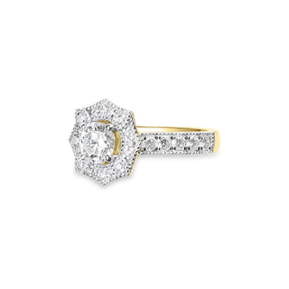 1.293 CTW LGD Diamond Vintage-Inspired Milgrain Engagement Ring | Neptunes Jewelry