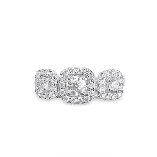 1.353 CTW LGD Diamond Triple Halo Engagement Ring | Neptunes Jewelry.