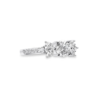 1.183 LGD Diamond Marquise Accented Engagement Ring