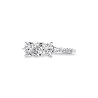 1.183 LGD Diamond Marquise Accented Engagement Ring