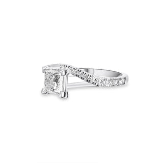 1.288 LGD Diamond Tension Pave Engagement Ring