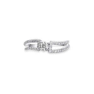 0.516 LGD Diamond Modern Pave Split Shank Ring