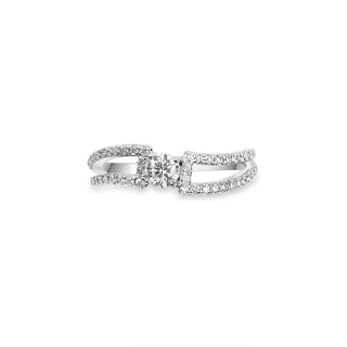 Diamond side stone engagement ring by Neptunes Jewelry