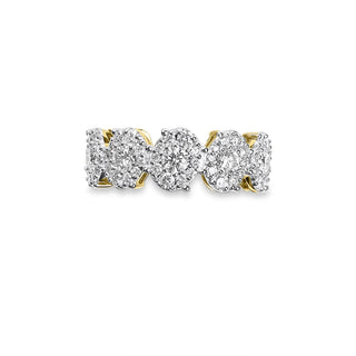 1.242 LGD Diamond Oval Cluster Ring