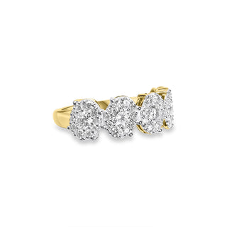 1.242 LGD Diamond Oval Cluster Ring