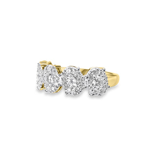 1.242 LGD Diamond Oval Cluster Ring