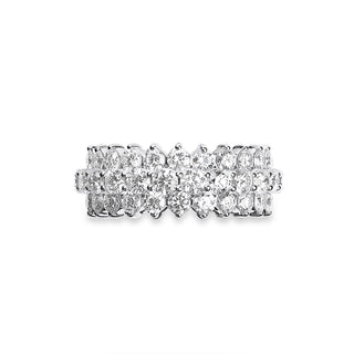 2.105 LGD Diamond Triple Row Ring