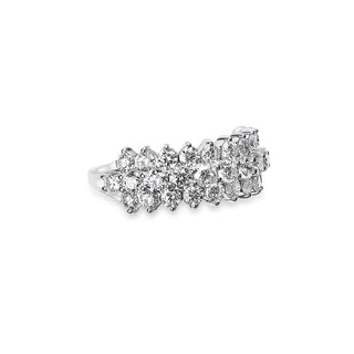 2.105 LGD Diamond Triple Row Ring