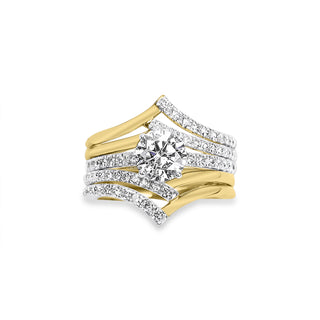 Luxurious 1.928 CTW LGD Diamond Statement Multi-Band Ring | Neptunes Jewelry