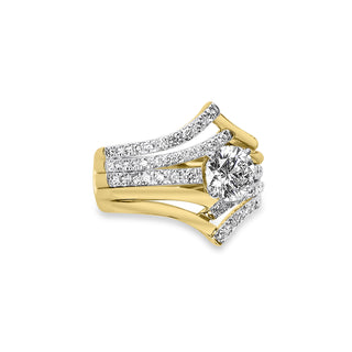 Luxurious 1.928 CTW LGD Diamond Statement Multi-Band Ring | Neptunes Jewelry