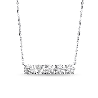 0.972 LGD Diamond Bar Necklace