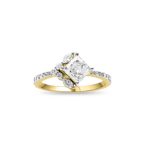 1.284 LGD Diamond Accented Engagement Ring