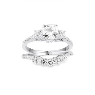 Diamond three-stone engagement ring by Neptunes Jewelry