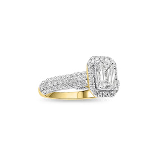 1.719 CTW LGD Diamond Halo Engagement Ring | Luxurious Sparkle at Neptunes Jewelry