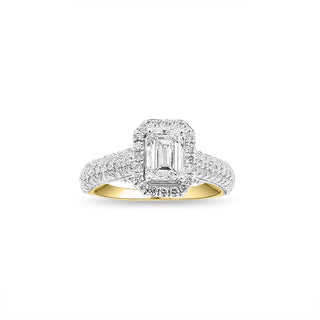 1.719 LGD Diamond Halo Engagement Ring