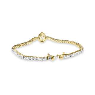 3.97 ctw LGD Diamond Pear-Shaped Halo Tennis bracelet