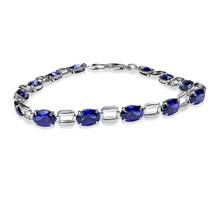 13 Diamond Gemstone Bracelet