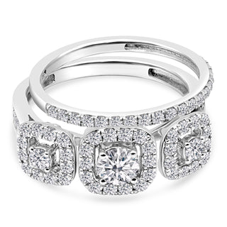 1.353 CTW LGD Diamond Triple Halo Engagement Ring | Neptunes Jewelry.