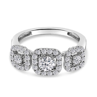 1.353 CTW LGD Diamond Triple Halo Engagement Ring | Neptunes Jewelry.