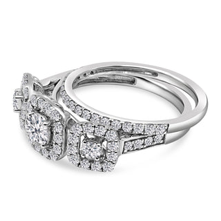 1.353 CTW LGD Diamond Triple Halo Engagement Ring | Neptunes Jewelry.