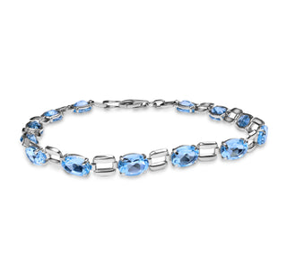 3.41 grams Natural Topaz Diamond Natural Sky Blue Topaz Bracelet