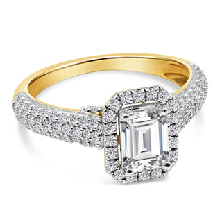 1.719 CTW LGD Diamond Halo Engagement Ring | Luxurious Sparkle at Neptunes Jewelry