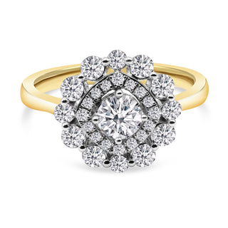 Elegant 1.266 CTW LGD Diamond Double Halo Ring - Luxury Jewelry | Neptunes Jewelry