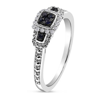 2.61 grams Natural Sapphire Diamond Blue Sapphire Diamond Ring